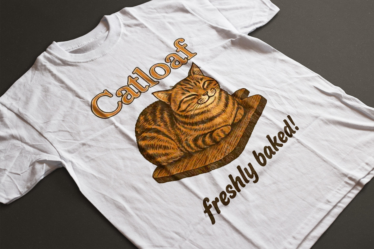 Catloaf Freshly Baked Unisex Heavyweight Unisex Crewneck T-shirt