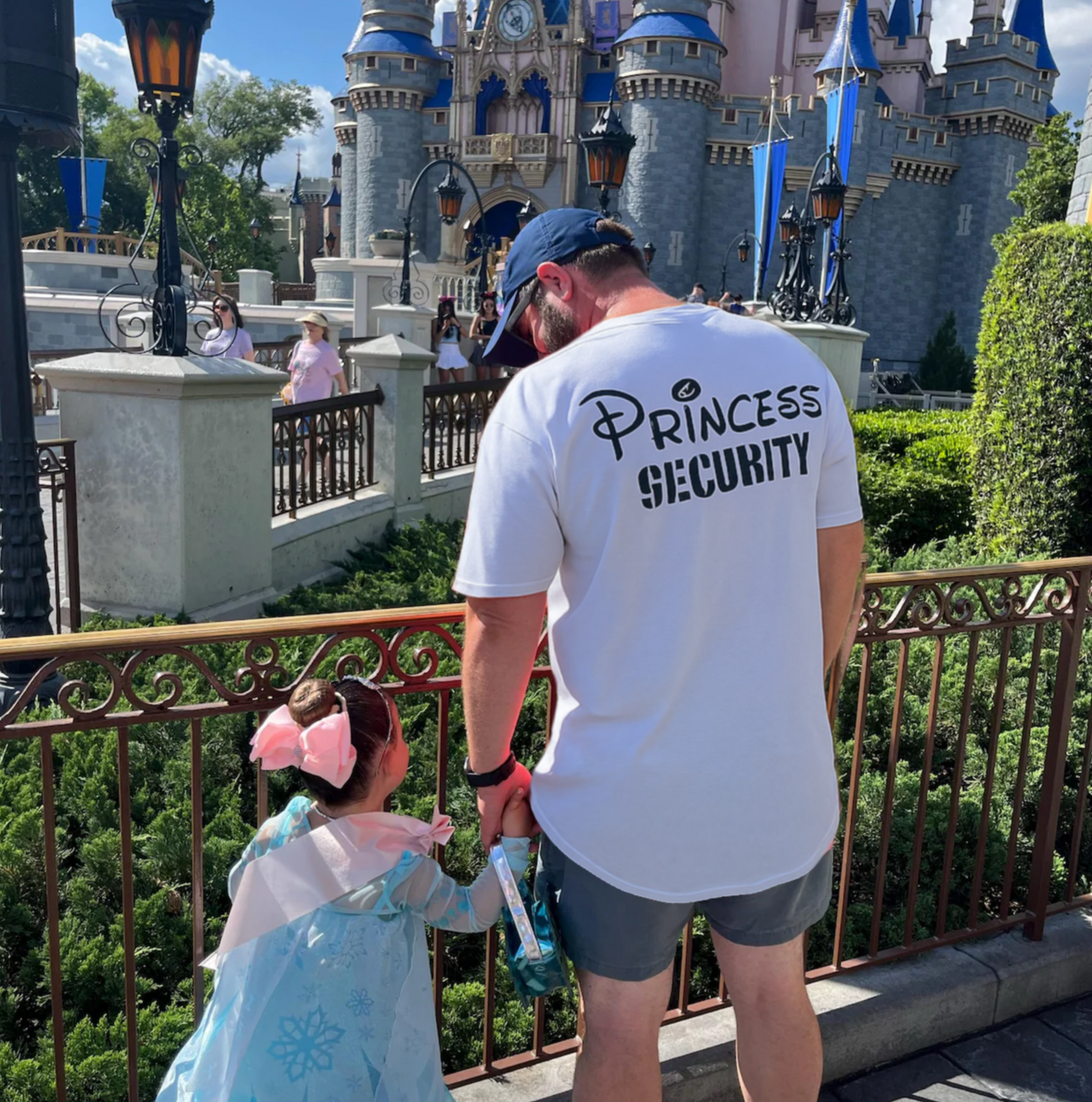 Princess Security Funny Dad Daughter Tee Disneyland Father Top Heavyweight Unisex Crewneck T-shirt