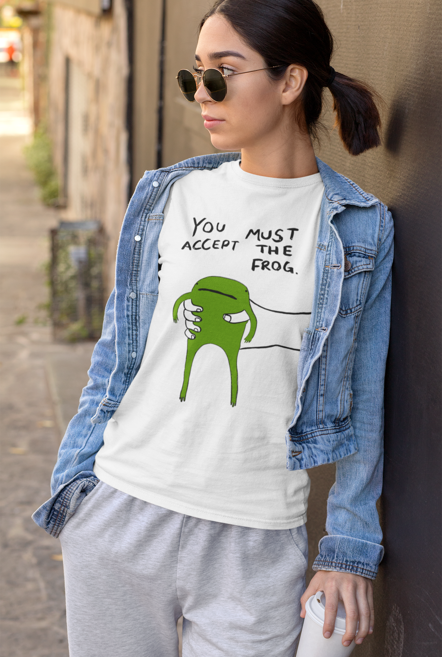 Funny Frog Tshirt You Must Accept The Frog Heavyweight Unisex Crewneck T-shirt