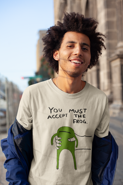 Funny Frog Tshirt You Must Accept The Frog Heavyweight Unisex Crewneck T-shirt
