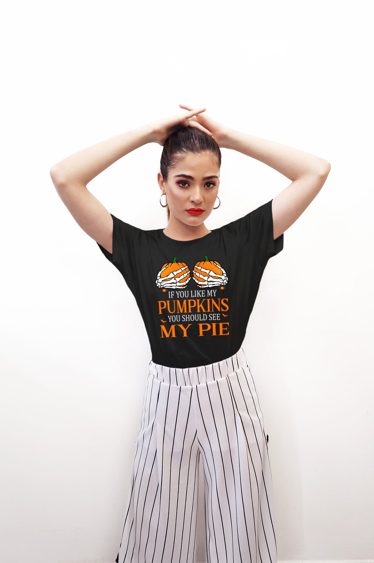If You Like My Pumpkins Funny Halloween Tee Heavyweight Unisex Crewneck T-shirt