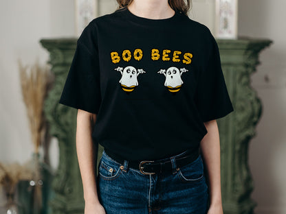Boo Bees Funny Tee Halloween Spooky Bee Keeper Top Heavyweight Unisex Crewneck T-shirt